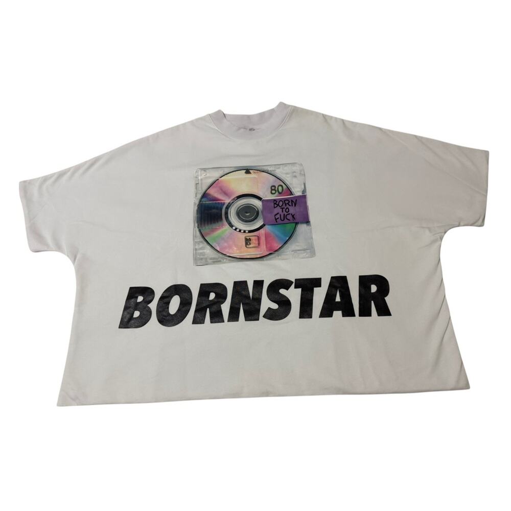 Billionaire Studios Bornstar CD Disc Tee White Men's Size Large